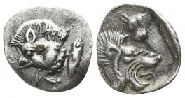 Mysia. Kyzikos circa 480-410 BC. Hemiobol AR