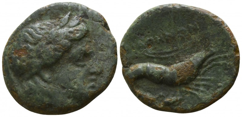 Mysia. Priapos circa 300-200 BC.
Bronze Æ

18mm., 4,95g.

Laureate head of ...