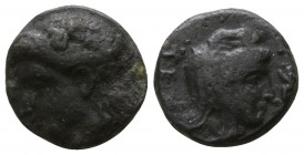 Mysia. Teuthrania. Prokles, Satrap of Teuthrania and Halisarna circa 400 BC. Bronze Æ