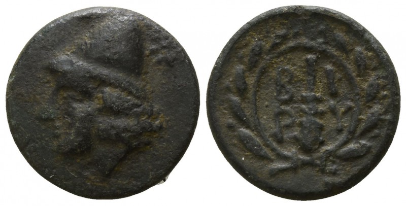 Troas. Birytis circa 350-250 BC.
Bronze Æ

11mm., 1,41g.

Head of bearded K...