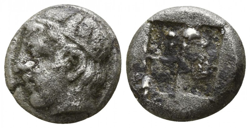 Lesbos. Uncertain mint circa 550-480 BC.
1/8 Stater AR

10mm., 1,25g.

Head...