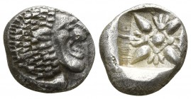 Ionia. Miletos  550-500 BC. Diobol AR