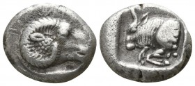 Ionia. Uncertain circa 450-400 BC. Hemidrachm AR