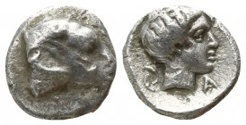 Caria. Halikarnassos  circa 400-340 BC. Hemiobol AR