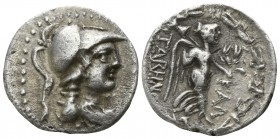 Caria. Tabai  . ΚΑΛ-; magistrate 100-0 BC. Hemidrachm AR