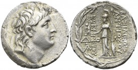 Kings of Cappadocia.  Ariaratheia or Eusebia-Tyana. Ariarathes VII Philometor 116-101 BC.  In the name and types of Antiochos VII Euergetes. . Tetradr...