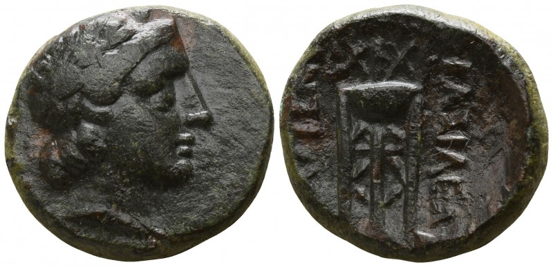 Seleukid Kingdom. Sardeis. Antiochos III Megas 223-187 BC.
Bronze Æ

19mm., 8...