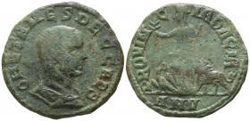 Moesia Superior. Viminacium. Herennius Etruscus AD 251-251. Bronze Æ