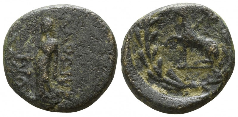 Phrygia. Laodikeia. Pseudo-autonomous issue circa 27 BC-14 AD.
Bronze Æ

13mm...
