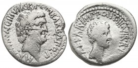Mark Antony and Octavian  43-30 BC. Military mint moving with M.Antony. Cistophorus AR