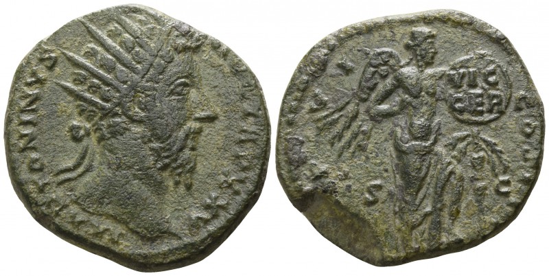 Marcus Aurelius AD 161-180. Rome
Sestertius Æ

23mm., 9,88g.

M ANTONINVS A...
