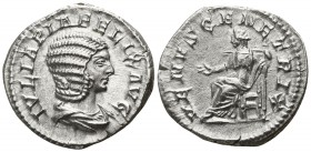 Julia Domna, wife of Septimius Severus AD 193-211. Rome. Denar AR