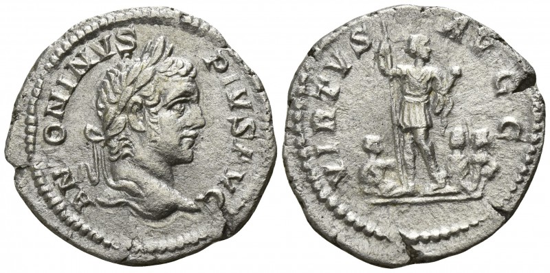 Caracalla AD 211-217. Rome
Denar AR

19mm., 2,20g.

ANTONINVS PIVS AVG laur...