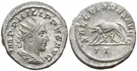 Philip I Arab AD 244-249. Commemorating the 1000th anniversary of Rome. . Rome. Antoninian AR