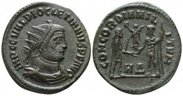 Diocletian AD 284-305. Heraklea. Radiatus AE
