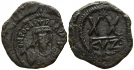 Phocas. AD 602-610. Cyzicus. Half follis AE