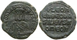 Leo VI the Wise.  AD 886-912. Constantinople. Nummus Æ