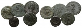 Lot of 5 late roman coins / SOLD AS SEEN, NO RETURN!