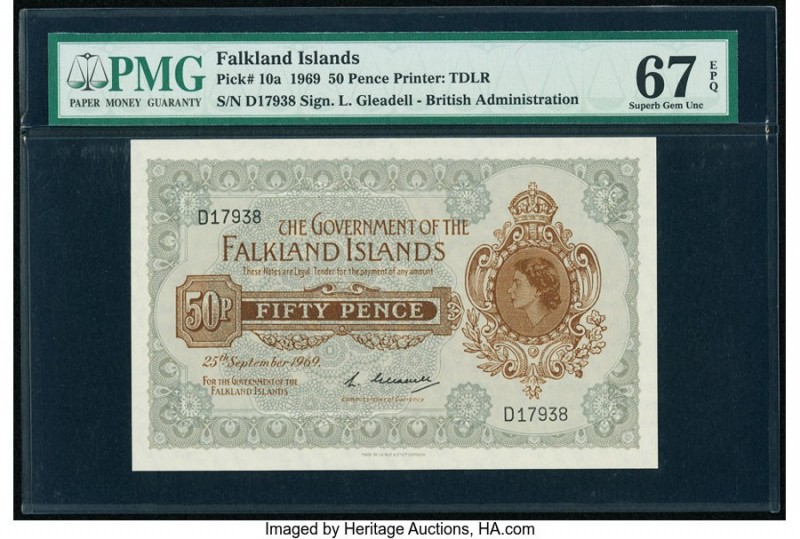 Falkland Islands Government of the Falkland Islands 50 Pence 25.9.1969 Pick 10a ...