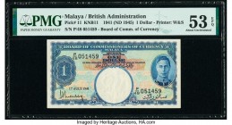 Malaya Board of Commissioners of Currency 1 Dollar 1941 (ND 1945) Pick 11 KNB11 PMG About Uncirculated 53 EPQ. 

HID09801242017

© 2020 Heritage Aucti...