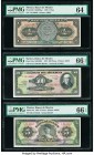 Mexico Banco de Mexico 1; 500; 5; 10; 5 Pesos 17.1.1945; 18.7.1973; 19.1.1953; 8.11.1961; 20.8.1958 Pick 38c; 51q; 57a; 58i; 60c Five Examples PMG Cho...