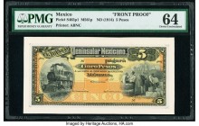 Mexico Banco Peninsular Mexicano 5 Pesos 1913-14 Pick S465p1 Front Proof PMG Choice Uncirculated 64. 

HID09801242017

© 2020 Heritage Auctions | All ...