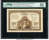 New Caledonia Banque de l'Indochine 100 Francs 1943 Pick 46a PMG Choice Very Fine 35. Pinholes.

HID09801242017

© 2020 Heritage Auctions | All Rights...
