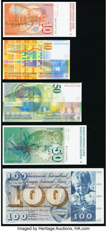 Switzerland Group Lot Of 5 Examples Very Fine-Crisp Uncirculated. 

HID098012420...