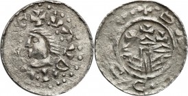 Medieval coins 
POLSKA/POLAND/POLEN/SCHLESIEN/GERMANY

Władysław Herman (1081-1102). Denar, Krakow (Cracow) lub Płock 

Aw.: Głowa w lewoRw.: Bud...