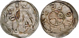 Medieval coins 
POLSKA/POLAND/POLEN/SCHLESIEN/GERMANY

Bolesław III Krzywousty. Denar (1102-1138) 

Aw.: Biskup z księgą i rycerz z włóczniąRw.: ...