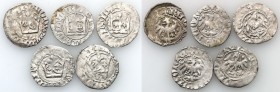 Medieval coins 
POLSKA/POLAND/POLEN/SCHLESIEN/GERMANY

Władysław Jagiełło. Polgrosze koronne 1406-1434, Krakow (Cracow) - 5 mix varieties 

Krakó...