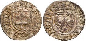 Medieval coins 
POLSKA/POLAND/POLEN/SCHLESIEN/GERMANY

Kazimierz Jagiellończyk (1446-1492). Szelag, Torun 

Patyna. Czytelny egzemplarz.Kopicki 8...