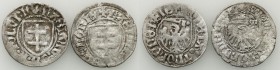 Medieval coins 
POLSKA/POLAND/POLEN/SCHLESIEN/GERMANY

Kazimierz IV Jagiellończyk (1446-1492). Szelag, Torun- set 2 coins 

Aw.: Tarcza z krzyżem...