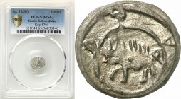Medieval coins 
POLSKA/POLAND/POLEN/SCHLESIEN/GERMANY

Silesian. Zygmunt Luksemburczyk (1419-1437). Halerz ok. 1430, Świdnica PCGS MS63 (2 MAX) 
...