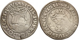 Sigismund I Old
POLSKA/ POLAND/ POLEN/ LITHUANIA/ LITAUEN

Zygmunt I Stary. Grosz (Groschen) 1531, Gdansk (Danzig) 

Wariant z końcówką PRVS na a...