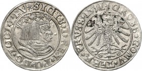 Sigismund I Old
POLSKA/ POLAND/ POLEN/ LITHUANIA/ LITAUEN

Zygmunt I Stary. Grosz (Groschen) 1531, Torun 

Końcówki napisów PRV / PRVSS. Miecz z ...