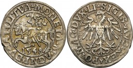 Sigismund II August
POLSKA/ POLAND/ POLEN/ LITHUANIA/ LITAUEN

Zygmunt II August. PolGrosz (Groschen) 1548, Vilnius 

Odmiana zrzymską cyfrą 1 w ...