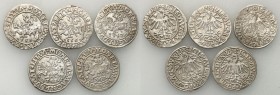 Sigismund II August
POLSKA/ POLAND/ POLEN/ LITHUANIA/ LITAUEN

Zygmunt II August. PolGrosz (Groschen) 1547 - 1558, Vilnius - Set 5 pieces 

 Różn...