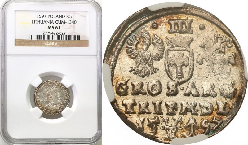COLLECTION of Polish 3 grosze
POLSKA/ POLAND/ POLEN/ LITHUANIA/ LITAUEN

Zygm...