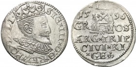 COLLECTION of Polish 3 grosze
POLSKA/ POLAND/ POLEN/ LITHUANIA/ LITAUEN

Zygmunt III Waza. Trojak (3 grosze) 1596, Riga 

Dużo połysku menniczego...