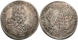 Augustus II the Strong 
POLSKA/POLAND/POLEN/SACHSEN/FRIEDRICH AUGUST I/AUGUST DER STARKE

August II Mocny. 2/3 Talar (Thaler) (gulden) 1696 IK, Dre...