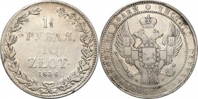 Poland XIX century / Russia 
POLSKA/ POLAND/ POLEN/ RUSSIA/ RUSSLAND/ РОССИЯ

Poland XlX w./Russia. 1 1/2 Rubel (Rouble) = 10 zlotych 1836 НГ, Pete...