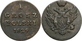 Poland XIX century / Russia 
POLSKA/ POLAND/ POLEN/ RUSSIA/ RUSSLAND/ РОССИЯ

Poland XIX w. /Russia. 1 Grosz (Groschen) 1829 FH, Warsaw 

Patyna,...
