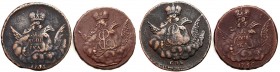 Russia 
RUSSIA/ RUSSLAND/ РОССИЯ

Russia. Elizabeth. Kopek (kopeck) 1755, 1756 - Set 2 coins 

- kopiejka 1755, rant siateczkowaty, stan 3-, Bitk...