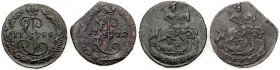 Russia 
RUSSIA/ RUSSLAND/ РОССИЯ

Russia. Catherine II. Denga 1772, 1795 - Set 2 coins 

- denga 1772 EM, stan 3, końcówka blachy, Bitkin 726.- d...