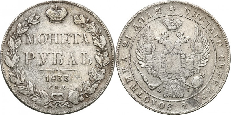 Russia 
RUSSIA/ RUSSLAND/ РОССИЯ

Russia. Nicholas l. Rubel (Rouble) 1833 СПБ...