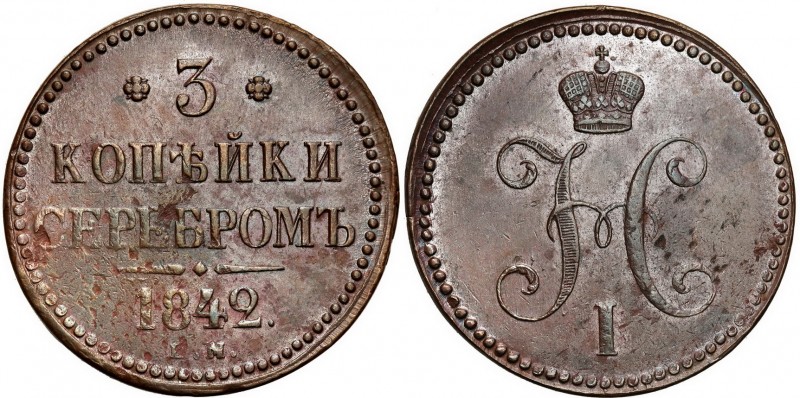 Russia 
RUSSIA/ RUSSLAND/ РОССИЯ

Russia, Nicholas I. 3 Kopek (kopeck) 1842 E...