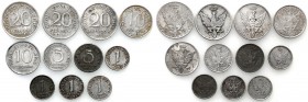 Poland II Republic
POLSKA/ POLAND/ POLEN / POLOGNE / POLSKO

Polish Kingdom. 1, 2, 5, 10, 20 fenig 1917-1918, set 11 coins 

Różne nominały, różn...
