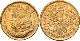 Poland II Republic
POLSKA/ POLAND/ POLEN / POLOGNE / POLSKO

II RP. 20 zlotych 1925 Chrobry 

Pięknie zachowana moneta.Fischer OB 025; Parchimowi...