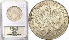 Poland II Republic
POLSKA/ POLAND/ POLEN / POLOGNE / POLSKO

II RP. 10 zlotych 1932 Women Head (no mint mark) GCN MS60 

Pięknie zachowana moneta...